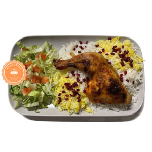 chicken with rice and saffron and zereshk